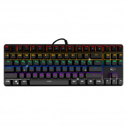 Механическая игровая клавиатура SVEN KB-G9150, металлическая панель, регулируемая подсветка, блокировка клавиши WIN, синие переключатели, 104 клавиши, 20 клавиш Fn, 1,8 м, USB, черная, рус./укр./англ.